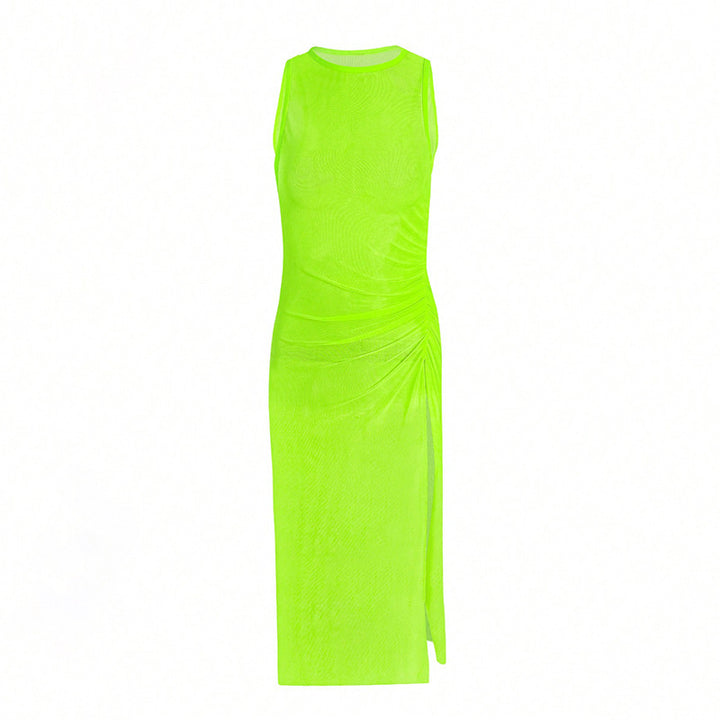 Women's elegant midi dress with draping