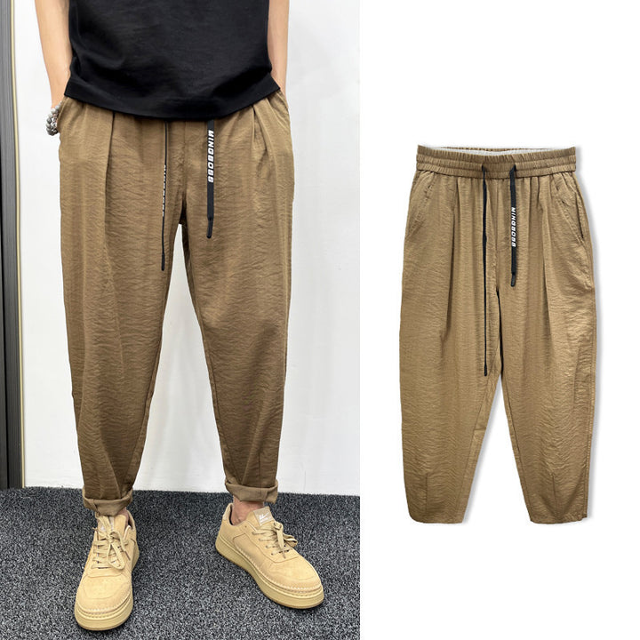 Men's Comfortable Casual Pants with Elastic Waistband Mune Fashion