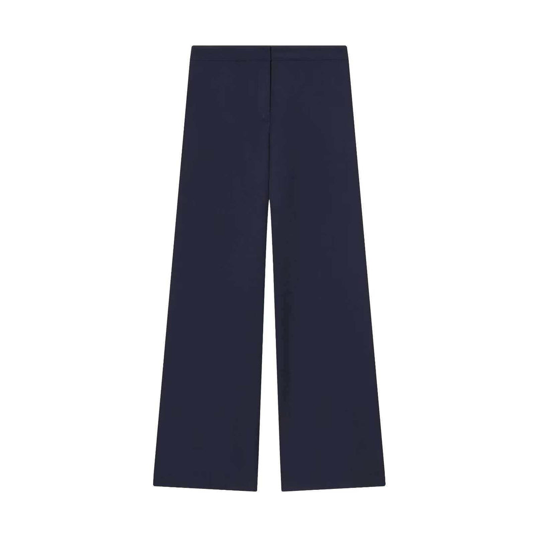 Women's elegant High-Waist wide-leg suit trousers with flat waistband and concealed seam Mune Fashion