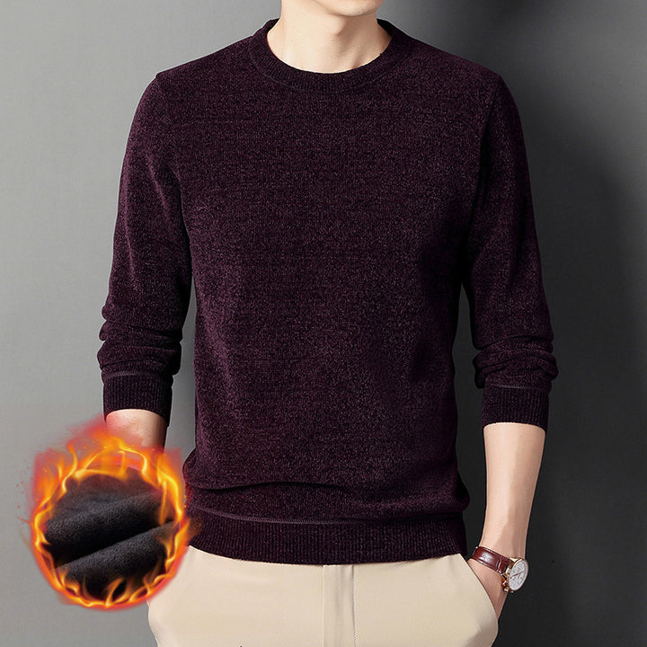 Men's fine knit thermal pullover with thermo fleece lining and slim fit Mune Fashion