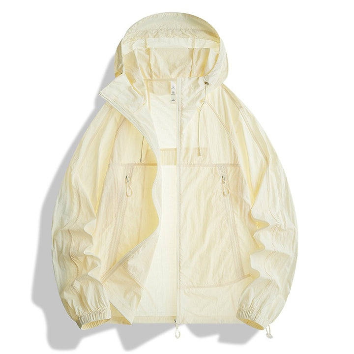 Men's Ultralight Hooded Wind Jacket with Pack Function, Mesh Lining & Zipper Pockets Mune Fashion
