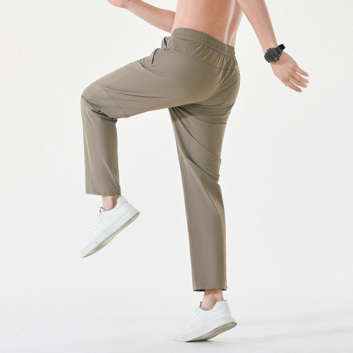 Men's Relaxed-Performance Leisure Pants with elastic drawstring, quick-drying stretch & straight leg Mune Fashion