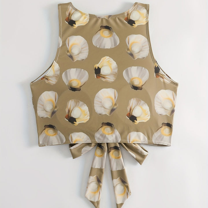 Women's Crop Top with Fashionable Knot Design Mune Fashion