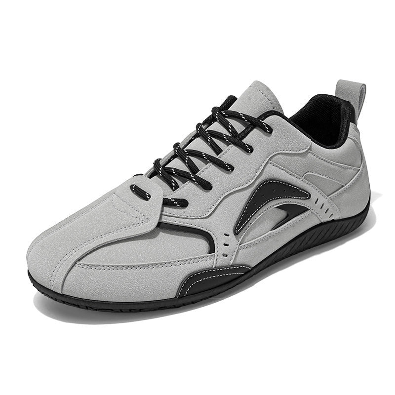 Unisex light suede look sneakers with padded comfort insole and grip rubber sole Mune Fashion