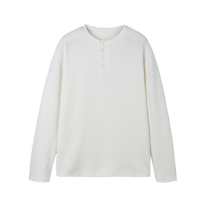 Unisex Thermal Henley Shirt with Waffle Texture and Long Sleeve Mune Fashion