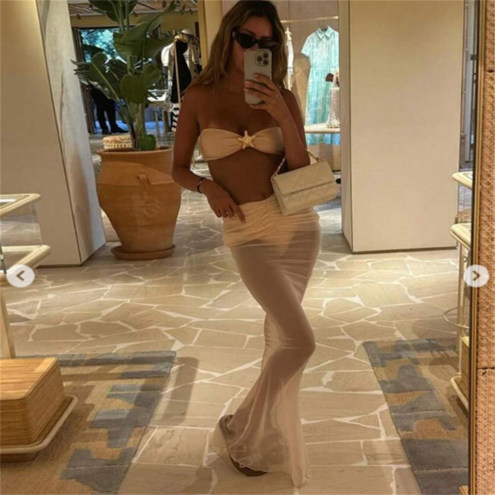 Ladies' bandeau bikini skirt with elegant cut Mune Fashion