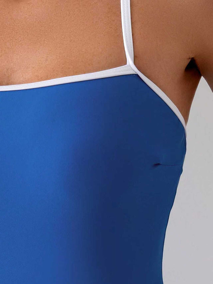 Women's one-piece swimsuit with narrow straps and high leg cut Mune Fashion
