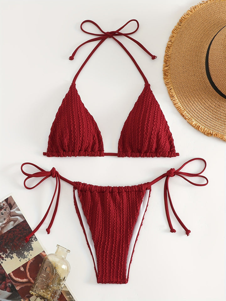 Ladies triangle bikini with sophisticated ruffles Mune Fashion