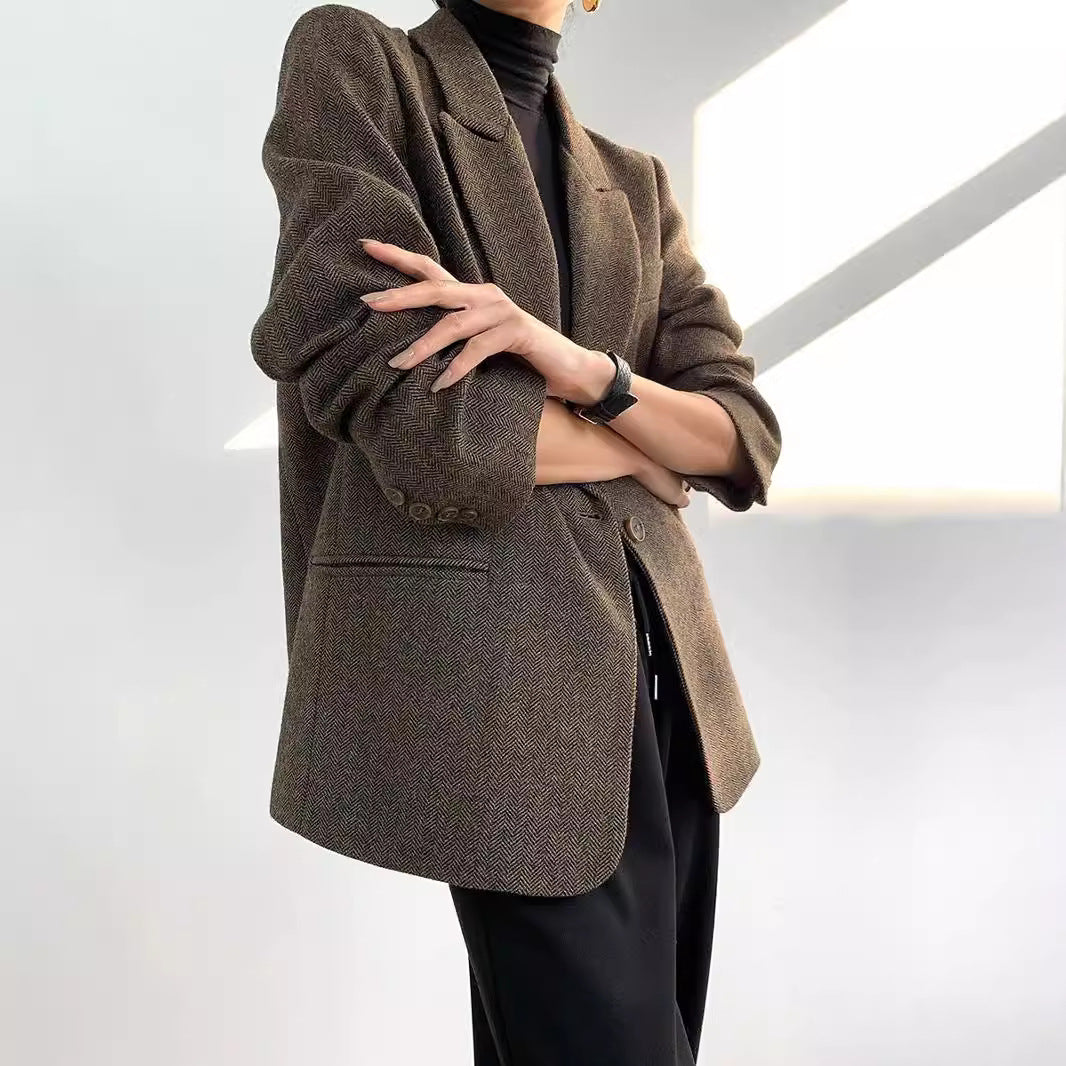 Ladies Elegant Wool Blazer Mune Fashion