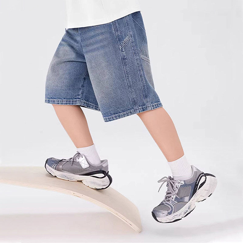 Boys casual denim shorts with unique details Mune Fashion