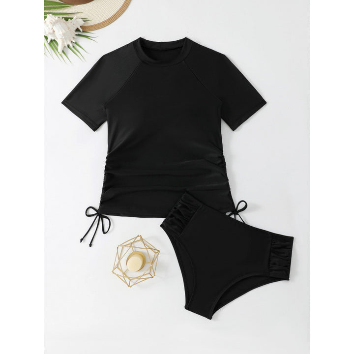 Women's Tankini Set with Stylish Floral Design and Adjustable Sides Mune Fashion