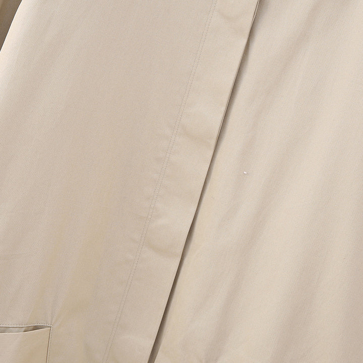 Women Lightweight Oversized Transitional Jacket with Shirt Collar and Elastic Hem Mune Fashion