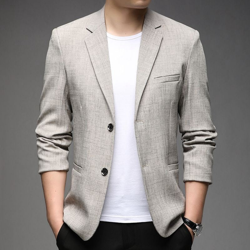Men's lightweight half-lined summer blazer made of linen blend with tailored fit Mune Fashion