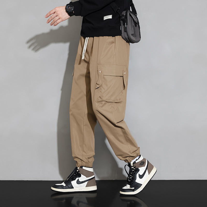 Men's cargo jogging pants with multi-pocket design, drawstring and elastic leg cuffs Mune Fashion