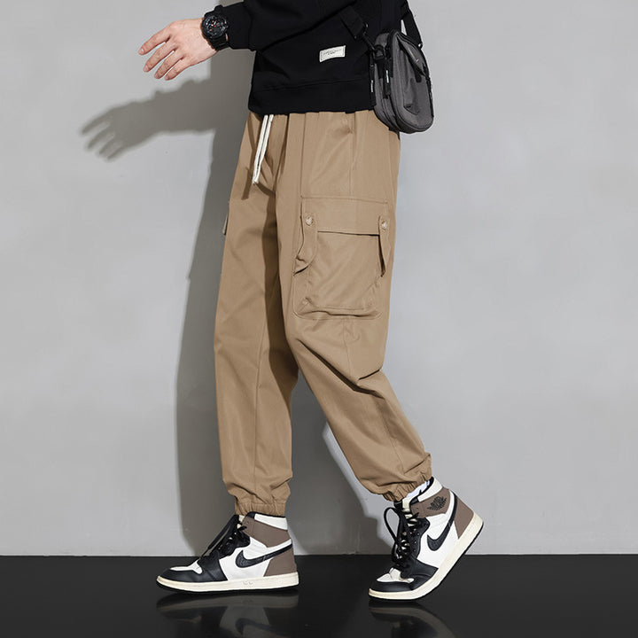 Men's cargo jogging pants with multi-pocket design, drawstring and elastic leg cuffs Mune Fashion