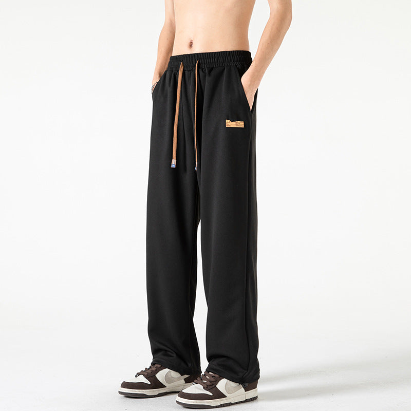 Men's Lounge Jogging Pants in Oversized Street Style with Extra Wide Leg and Drawstring Mune Fashion