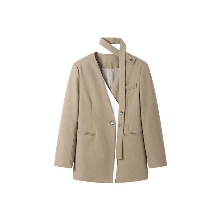 Women's Plus Size Blazer with Asymmetric Design Mune Fashion