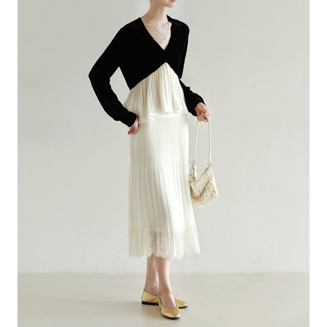 Ladies Elegant Blouse with Draping Mune Fashion