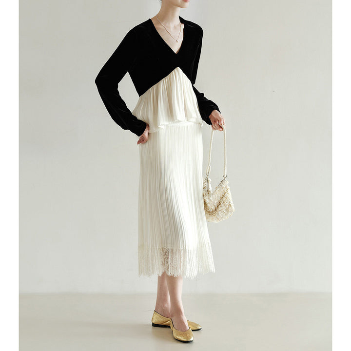 Ladies Elegant Blouse with Draping Mune Fashion