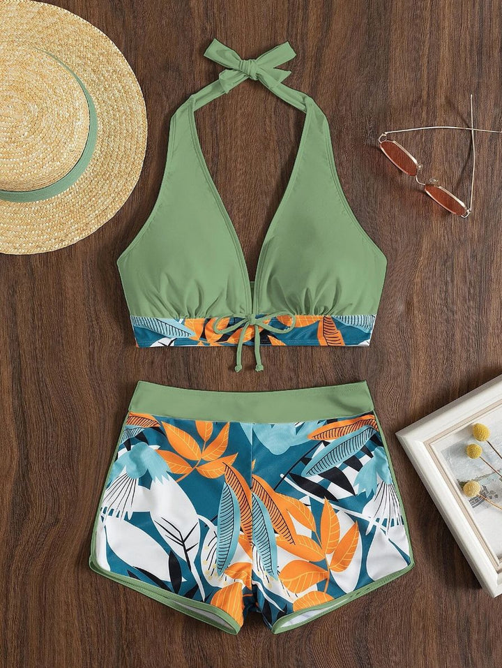 Women’s Sporty Bikini Set with Floral Design Mune Fashion
