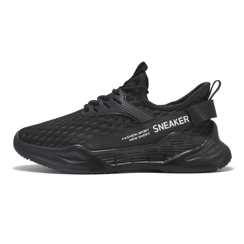 Unisex nan breathable knit sports shoe with honeycomb structure, sock-like shaft and cushioned lightweight foam midsole Mune Fashion