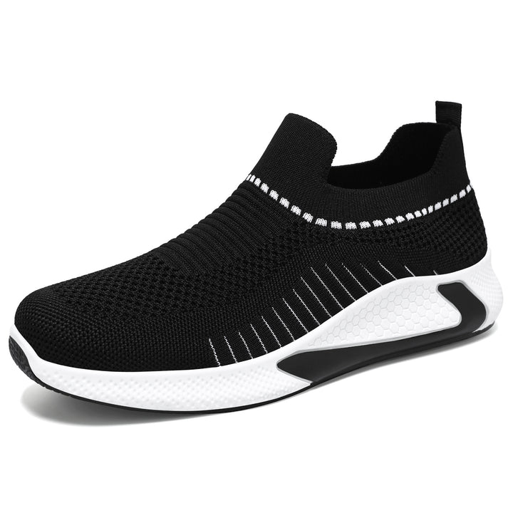 Unisex nan seamless knit slip-on running shoe with sock-like shaft and hexagonal cushioning sole Mune Fashion