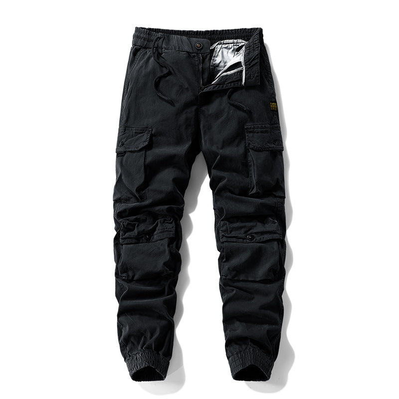 Men's Tech Cargo Jogger Pants with elastic drawstring waist, reinforced knee panels, and multifunctional pockets Mune Fashion
