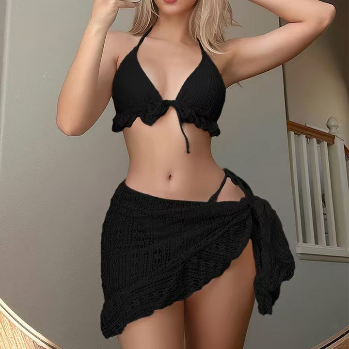 Ladies Beach Bliss Bikini with Stylish Wrap Skirt Mune Fashion