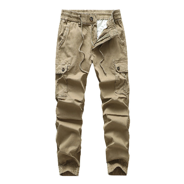 Herren Funktionale Cargo-Joggerhose im Urban-Workwear-Stil mit Kordelbund und Klapptaschen Mune Fashion