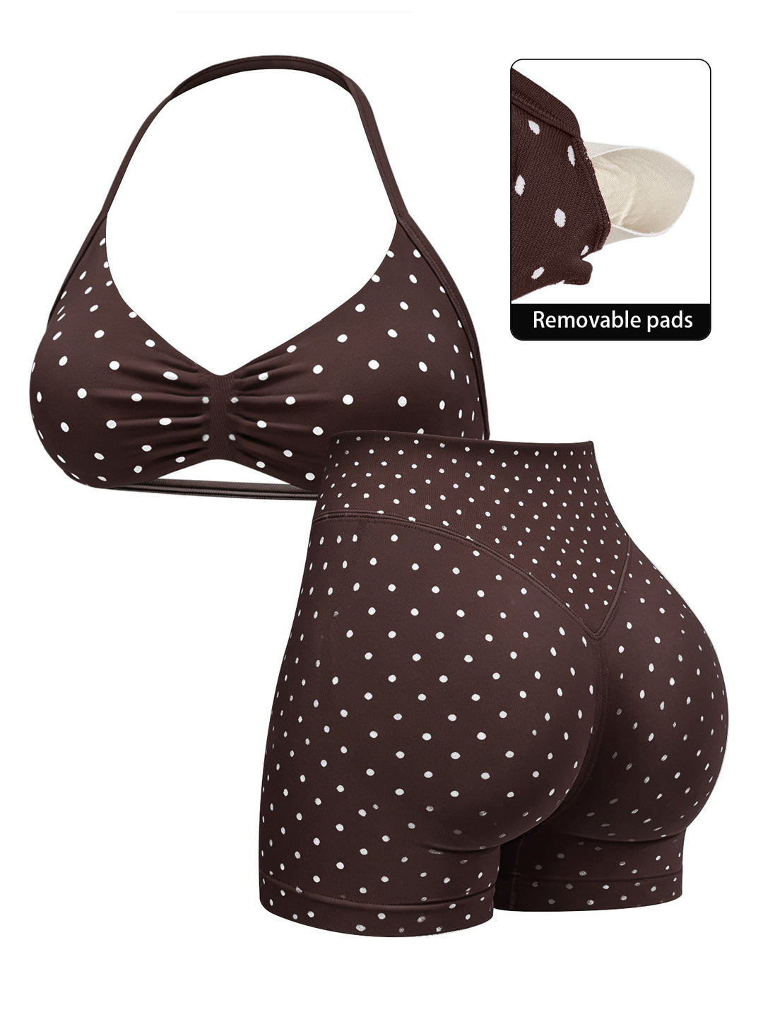 Women's Sporty Bikini with Padded Top and High Waist Mune Fashion