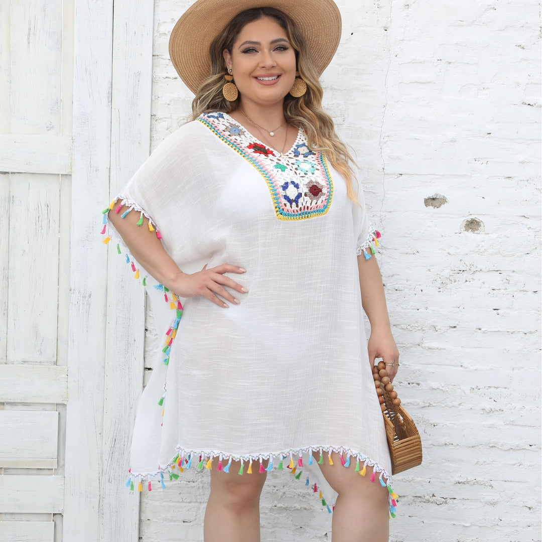 Women's Beach Tunic with Fringed Details Mune Fashion