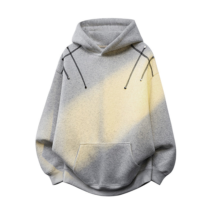 Unisex Oversized Hoodie with Kangaroo Pocket and Decorative Drawstrings Mune Fashion