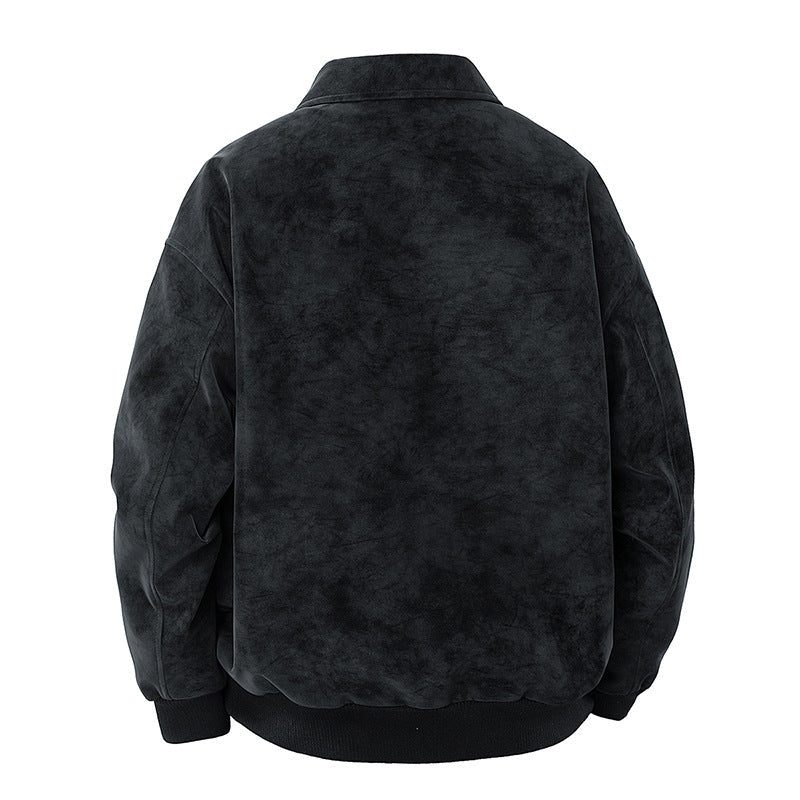 Men's Elegant Suede Jacket with Structured Cut Mune