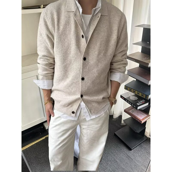 Men's Fashion Cardigan with Button Placket Mune Fashion