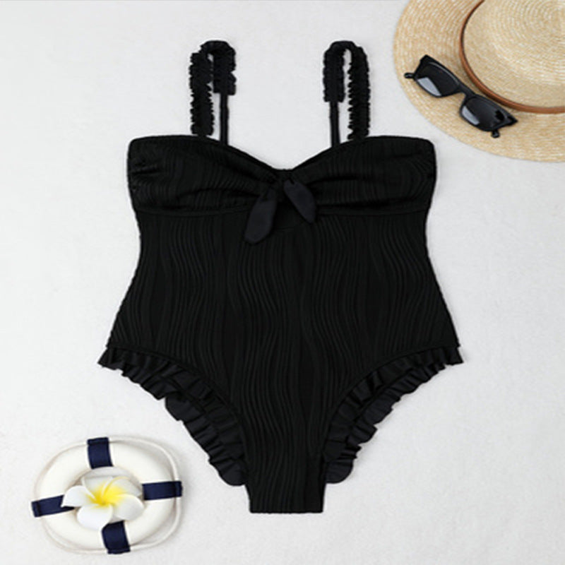 Women's one-piece swimsuit with refined ruffle details Mune Fashion