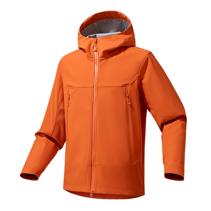 Men's Softshell Hoodie with Stretch, wind and water-repellent membrane and two-way zipper Mune Fashion