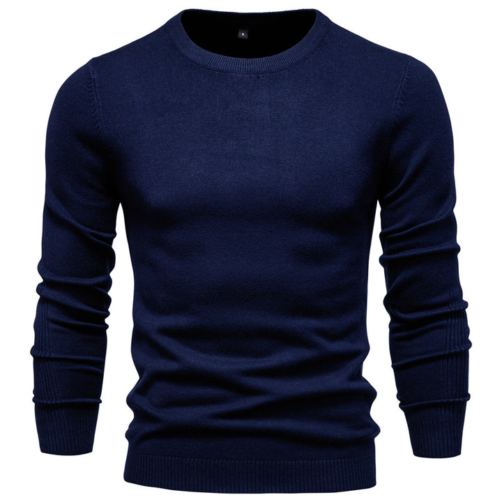 Men's nano minimalist round neck fine knit with flat shoulder seam and ribbed cuffs Mune Fashion