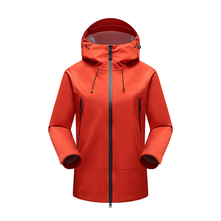 Men's Minimalistic technical three-layer softshell jacket with sealed seams and waterproof front zipper Mune Fashion