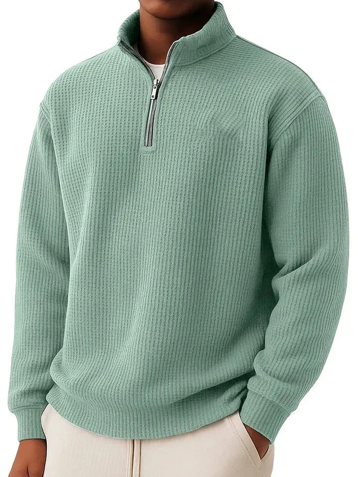 Men's High-Quality Pullover with Zipper Mune Fashion