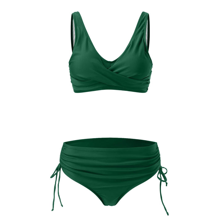 Women High Quality Wrap Bikini Set with Adjustable Bottom Mune Fashion