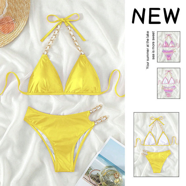Ladies Triangle Bikini with Chain Details Mune Fashion
