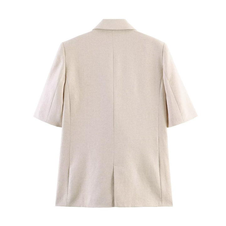 Women's Loose Linen Trousers with Pleats and Wide Palazzo Cut Mune Fashion