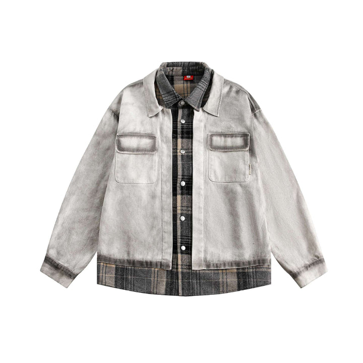 Men's Layered Overshirt in Workwear Style with Patch Chest Pockets Mune Fashion