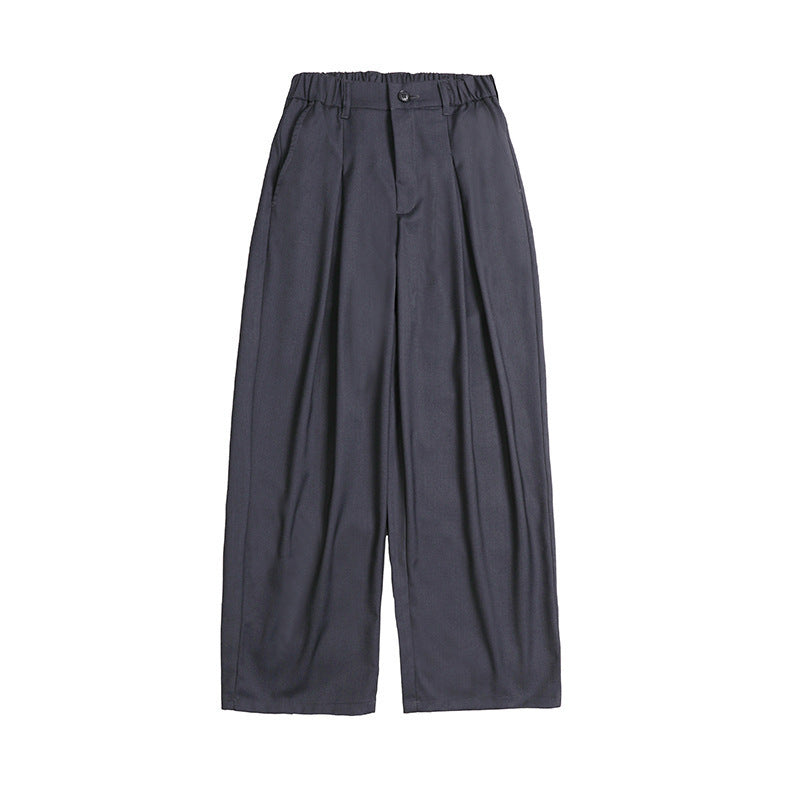 Women's Palazzo Pants with High Waist, Pleats and Elastic Waistband Mune Fashion