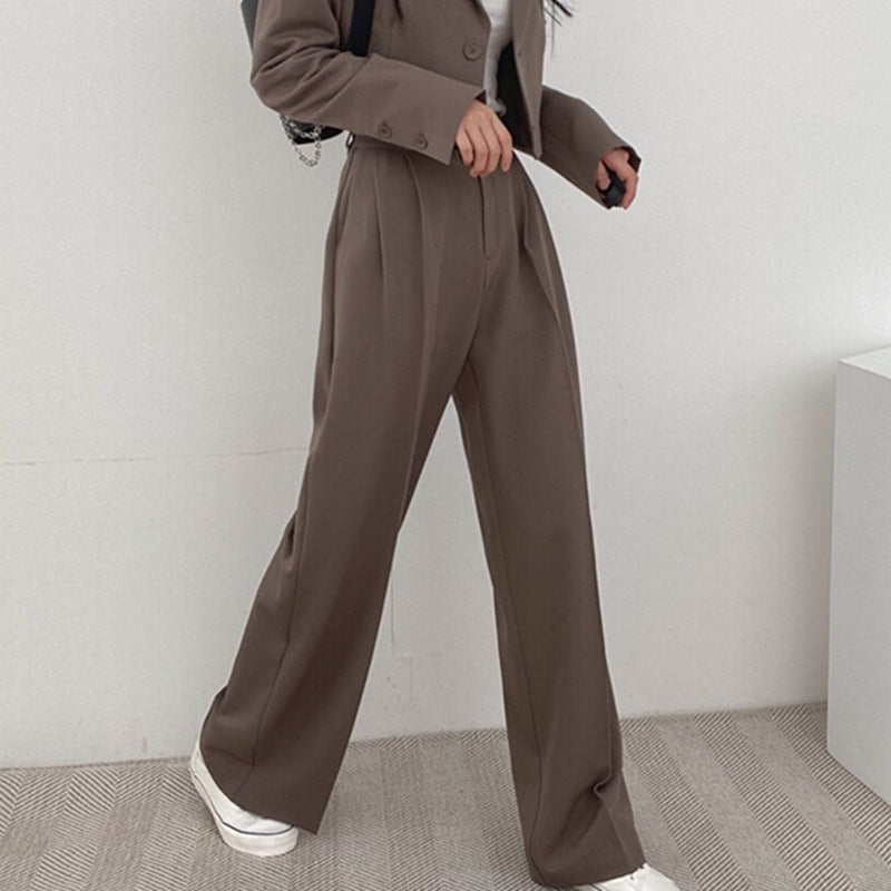 Women Elegant and high-waisted fabric trousers Mune Fashion