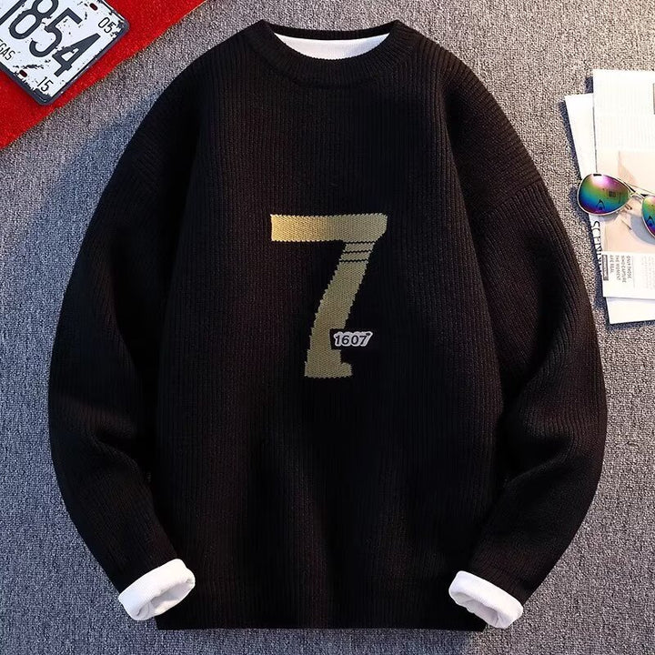 Women Comfortable Knit Sweater with Round Neckline Mune Fashion