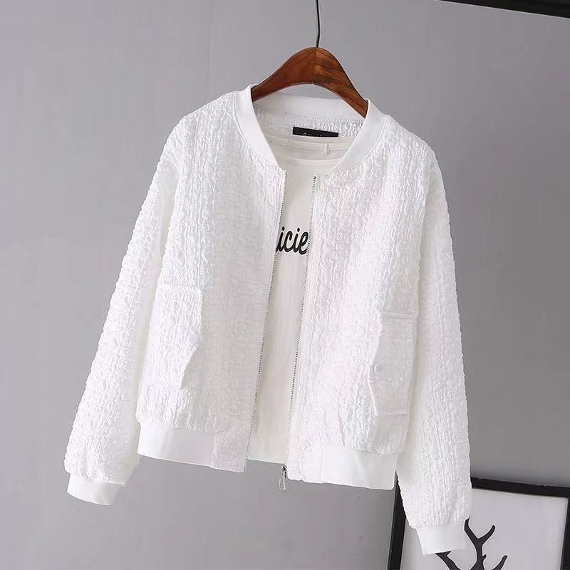 Ladies Fashion Boucle Jacket with Zipper Mune Fashion