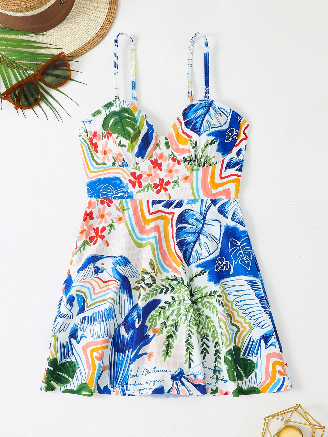Women Beach Dress with Floral Design Mune Fashion