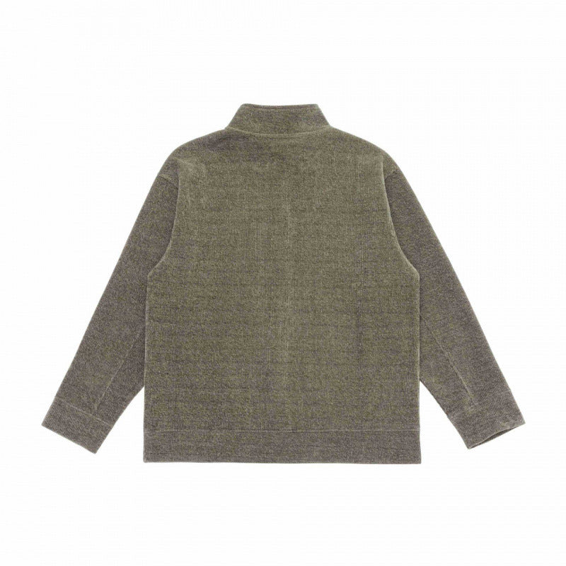 Unisex Boxy Knit Sweater with Half Button Placket and Stand-Up Collar Mune Fashion