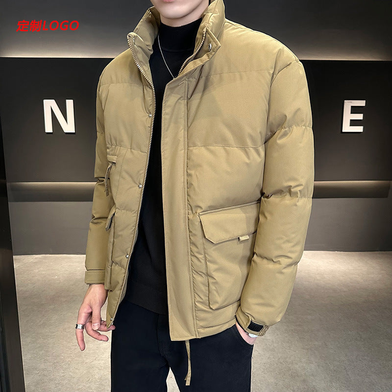 Men's thermo quilted jacket with high stand-up collar and flap pockets Mune Fashion